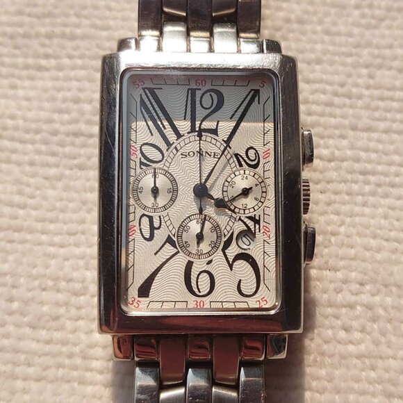 Sonne Chronograph Square Watch 29mm Textured Dial Frank Muller Style Homage JDM - Picture 1 of 6